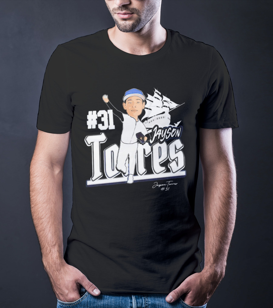 Jayson Torres #31 Seton Hall Pirates Baseball Signature T-Shirt