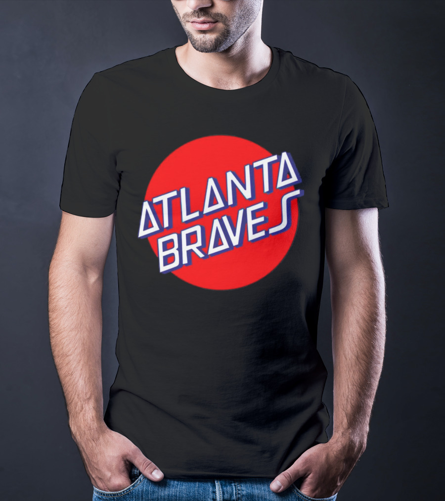 Matt Olson Santa Cruz Skateboards Atlanta Braves Logo Red Circle T-Shirt