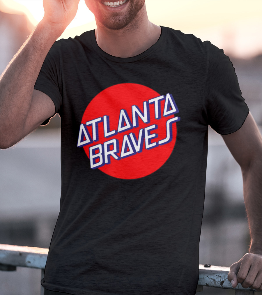 Matt Olson Santa Cruz Skateboards Atlanta Braves Logo Red Circle T-Shirt