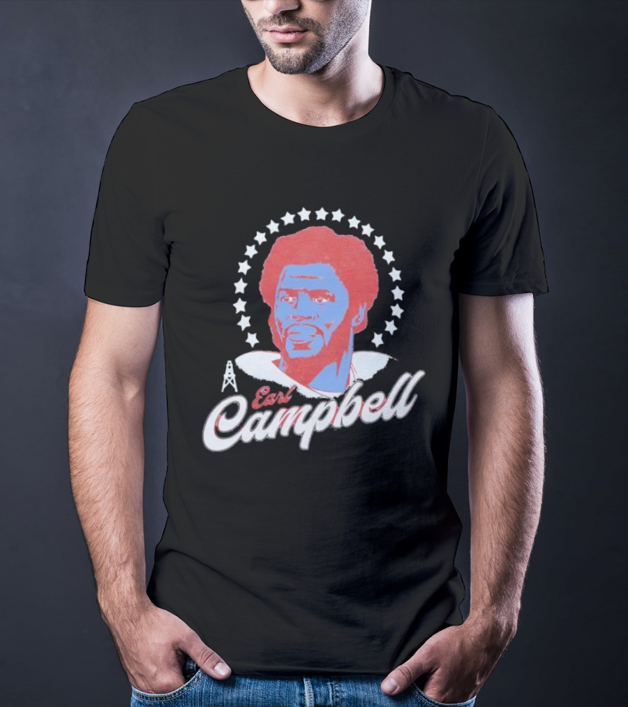 Earl Campbell Houston Oilers Retro Football Icon Stars T-Shirt