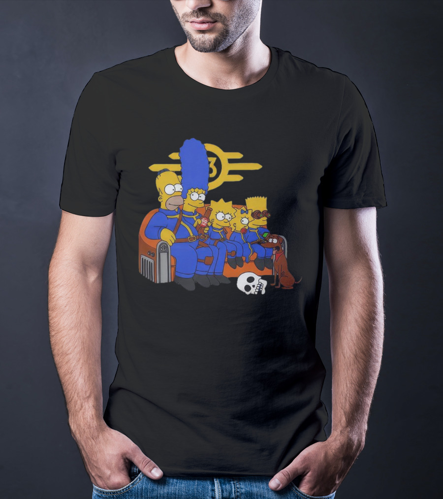 The Simpsons Fallout Vault-Tec Nuclear Family Crossover T-Shirt
