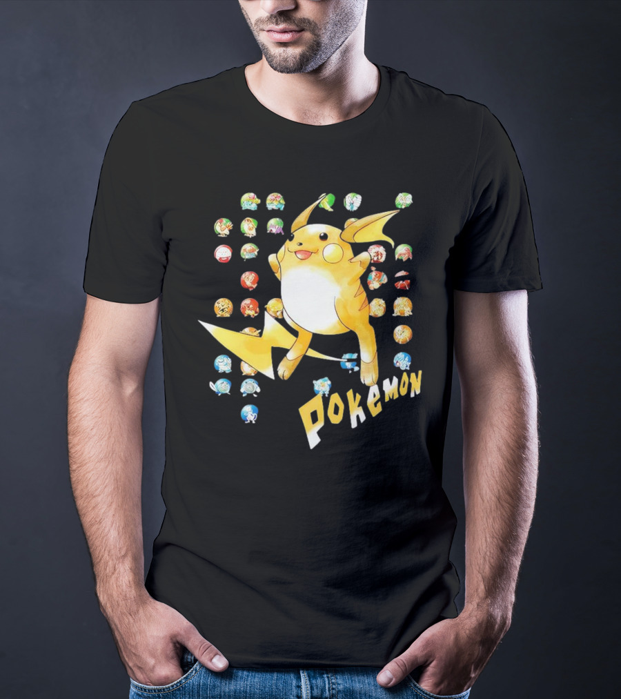 Pokemon Pikachu And Classic Characters Collection T-Shirt