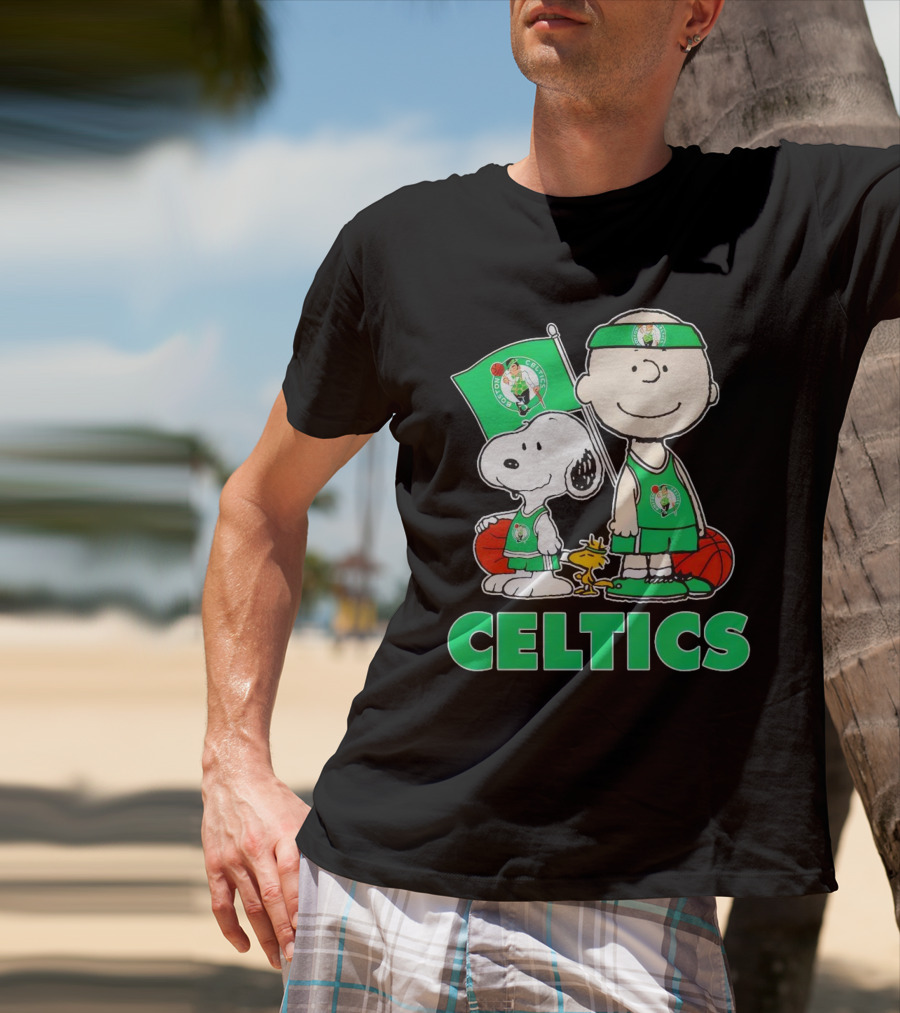 Celtics Snoopy And Charlie Brown Basketball Team Spirit T-Shirt