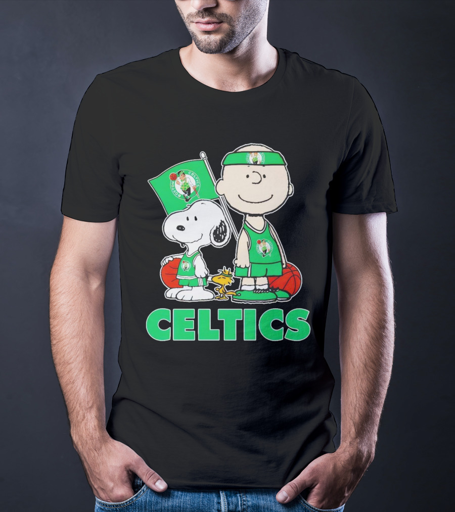 Celtics Snoopy And Charlie Brown Basketball Team Spirit T-Shirt