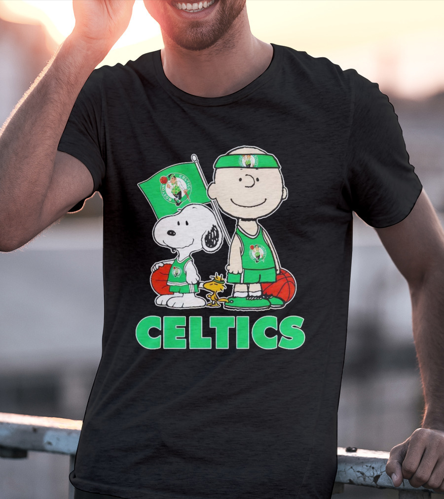Celtics Snoopy And Charlie Brown Basketball Team Spirit T-Shirt