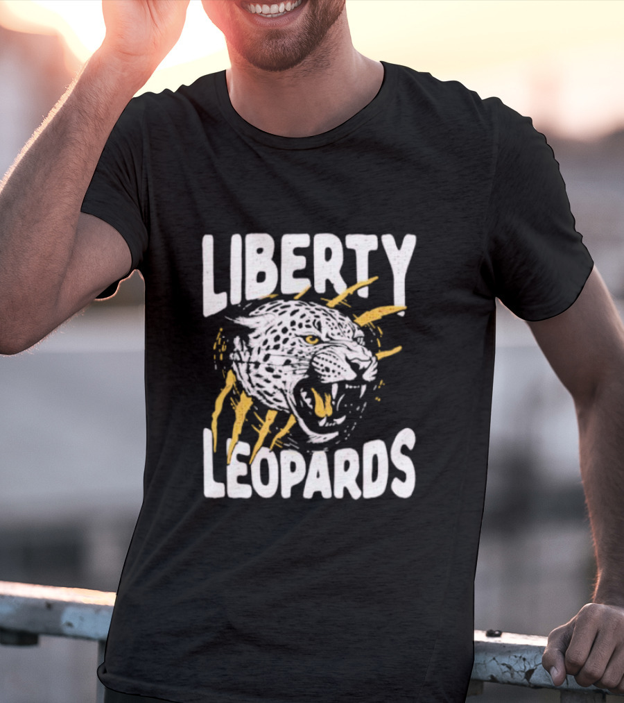 LIBERTY LEOPARDS Fierce Leopards Head With Claw Marks T-Shirt