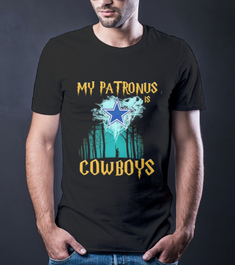 My Patronus Is Dallas Cowboys Star With Deer In Forest Scene T-Shirt