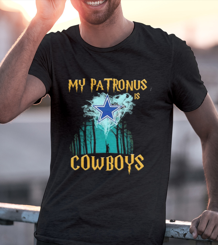 My Patronus Is Dallas Cowboys Star With Deer In Forest Scene T-Shirt