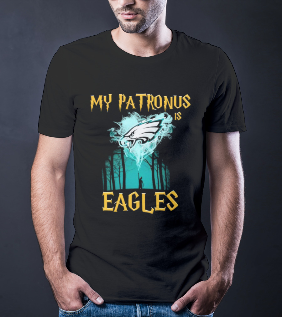 My Patronus Is Philadelphia Eagles Forest Scene Football Fan Magic Charm T-Shirt