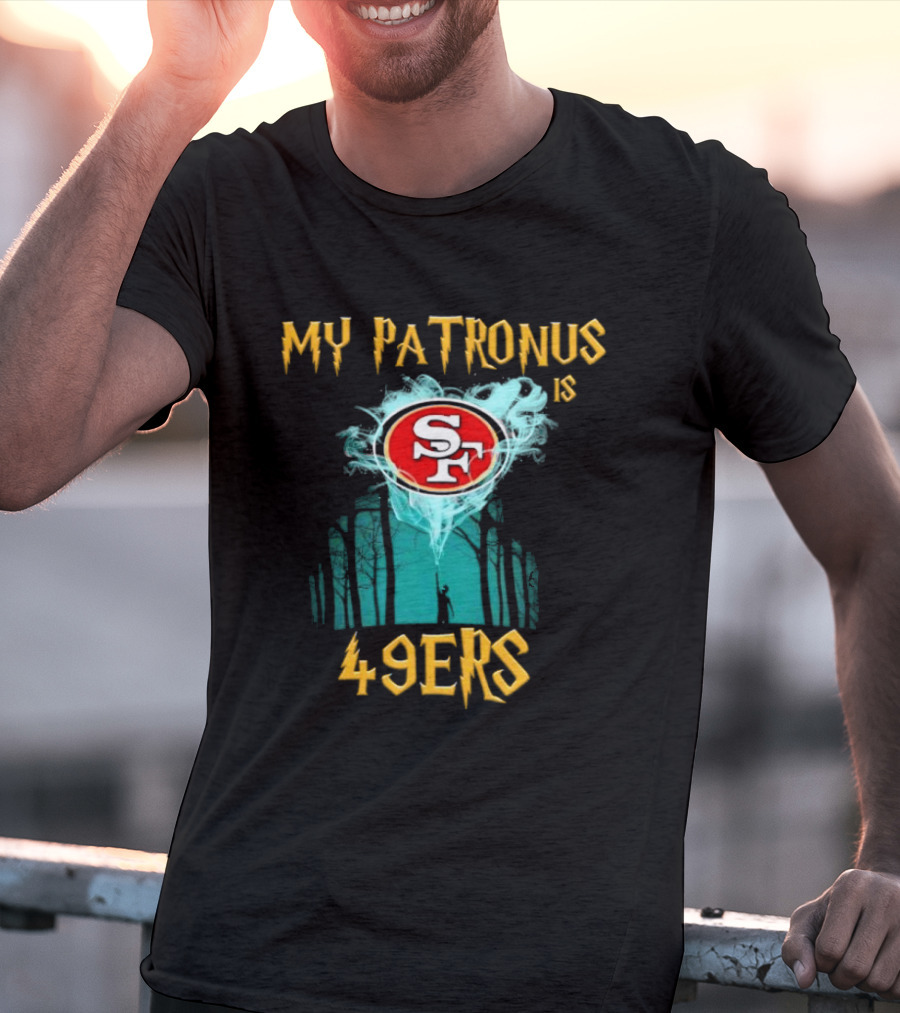 My Patronus Is San Francisco 49ers SF Logo With Forest Scene T-Shirt