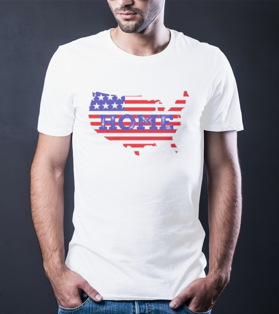 USA Map Flag Home T-Shirt