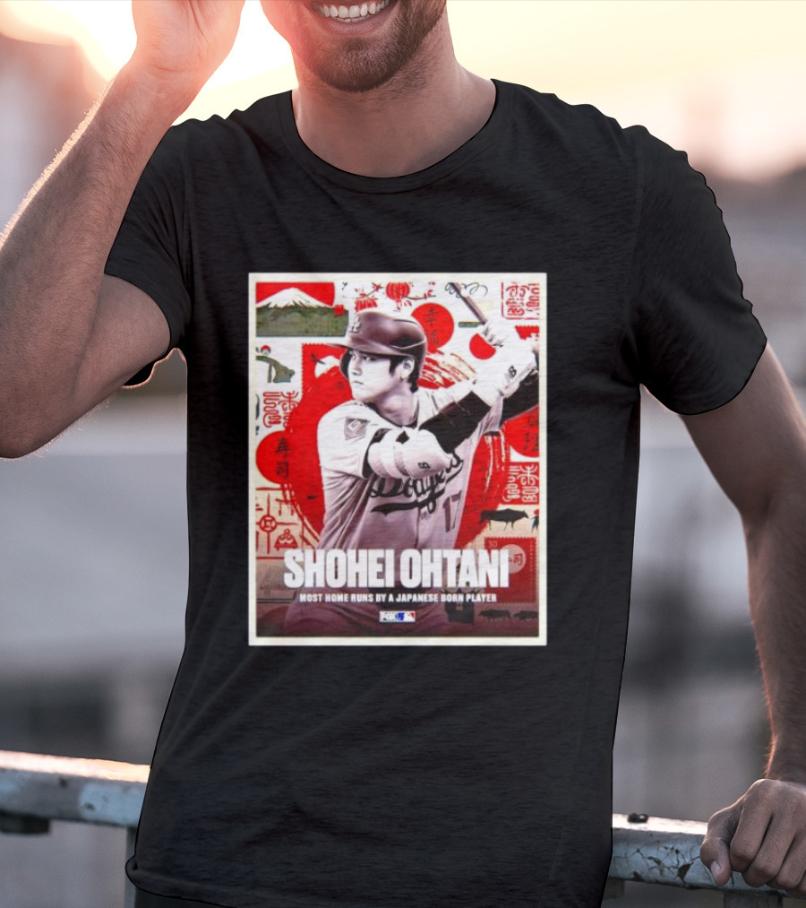 Shohei Ohtani Los Angeles Baseball Icon Most Home Runs By A Japanese Born Player Japan T-Shirt