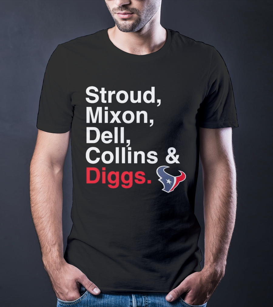 Houston Texans Stroud Mixon Dell Collins Diggs T-Shirt
