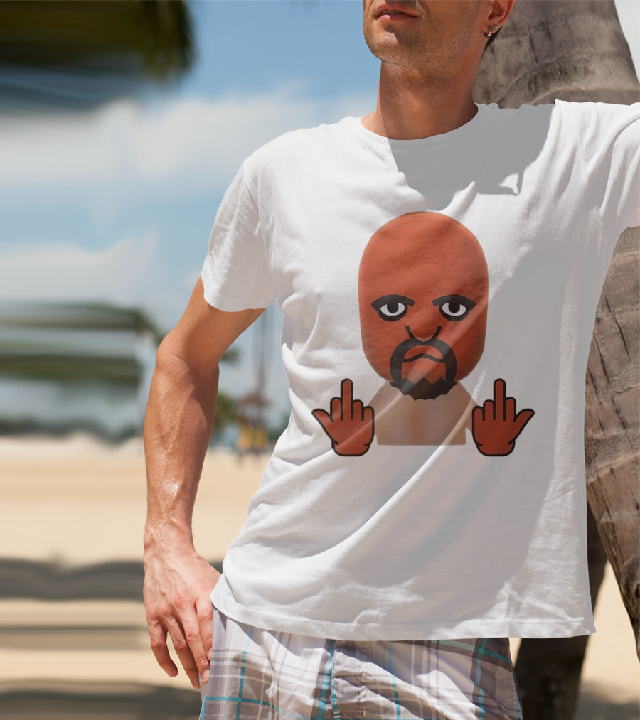 Mii Mood Funny Character With Hand Gesture T-Shirt