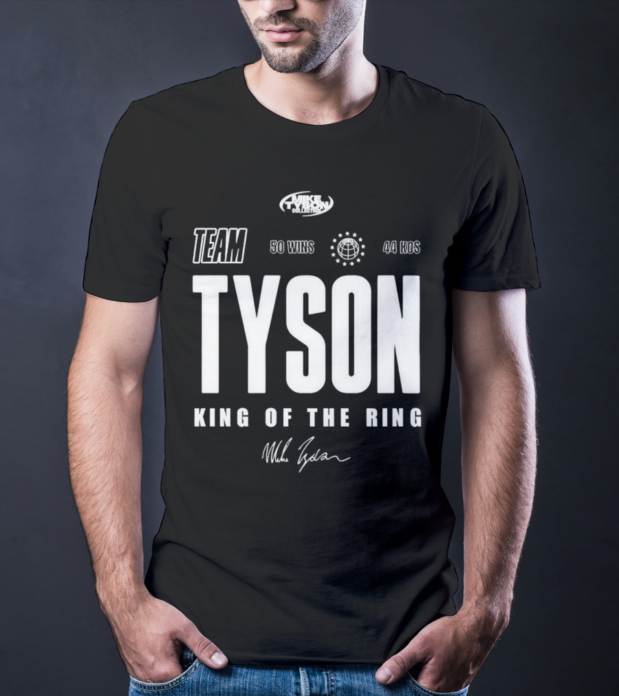 Mike Tyson Collection Team Tyson 50 Wins 44 KOs King Of The Ring T-Shirt