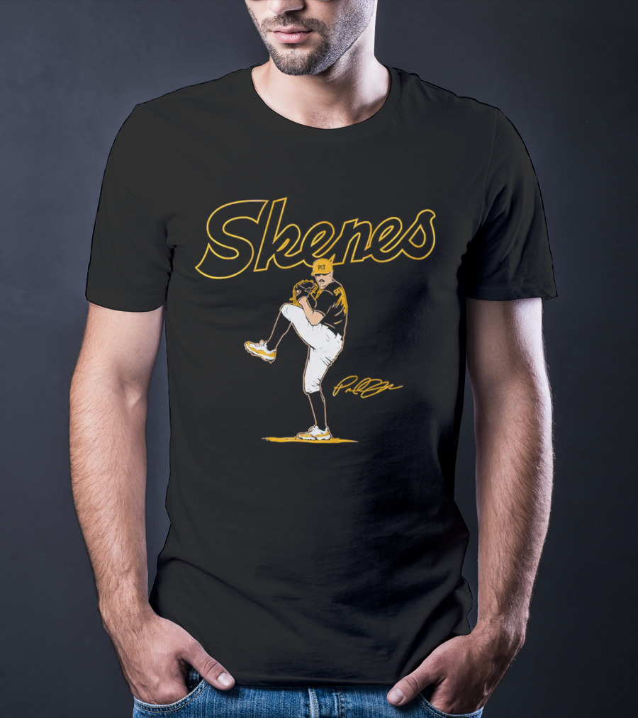 Skenes Paul Pittsburgh PIT Ace Pose Signature T-Shirt