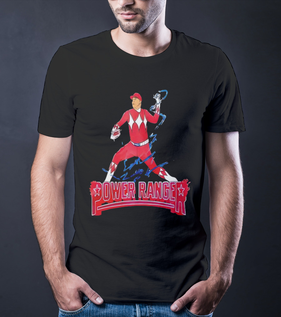 Ranger Suarez Phillies Baseball Power Ranger Red Action Uniform T-Shirt