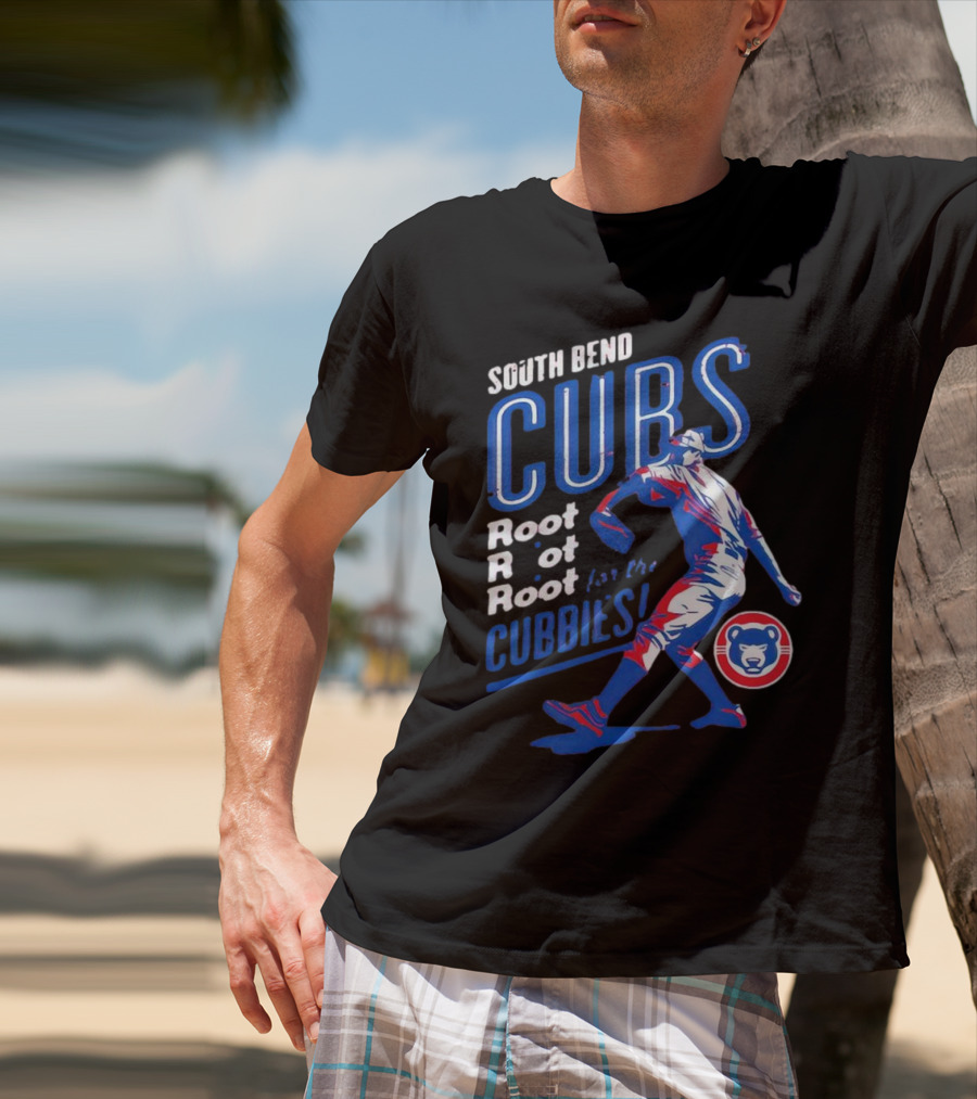 South Bend Cubs Root Root Root For The Cubbies Baseball Pitcher T-Shirt