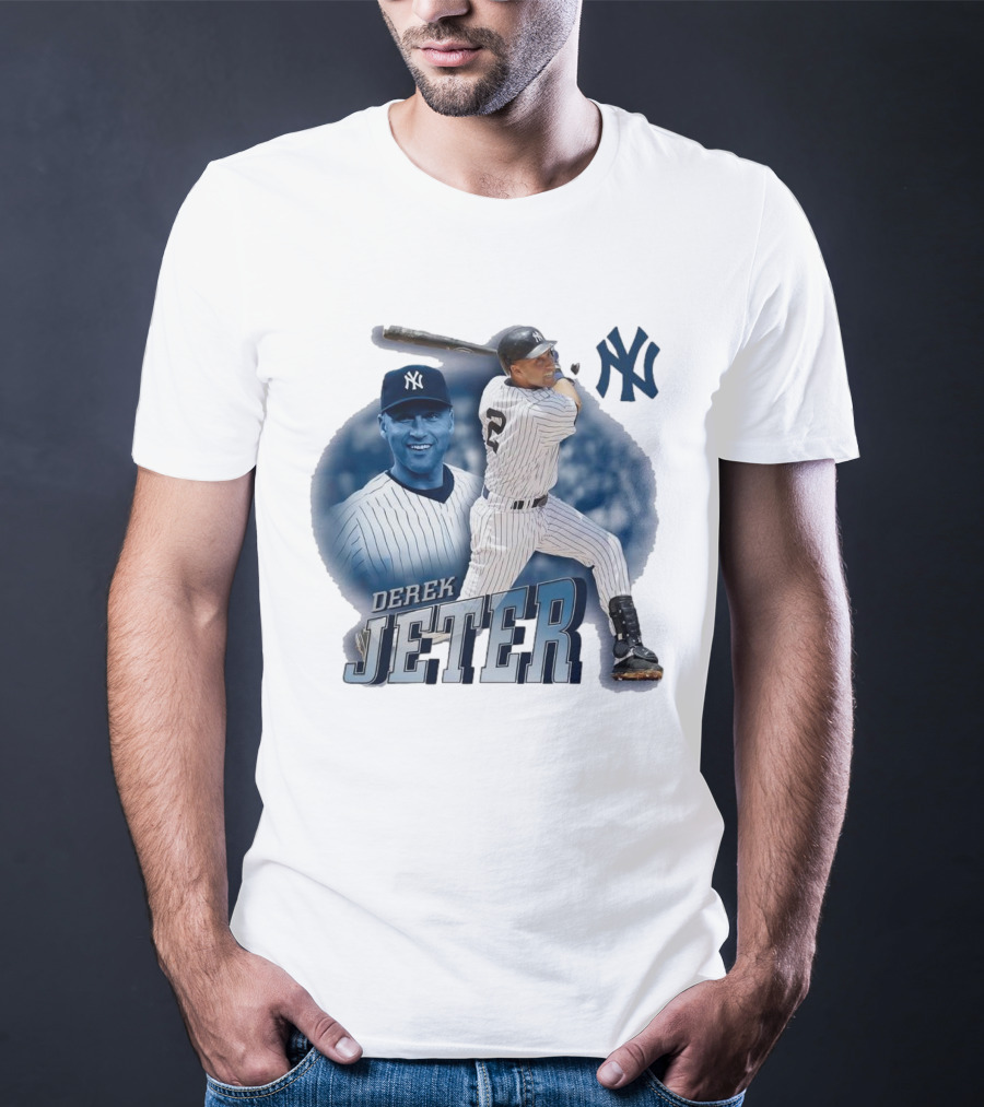 Derek Jeter New York Yankees Swing Baseball Legend T-Shirt