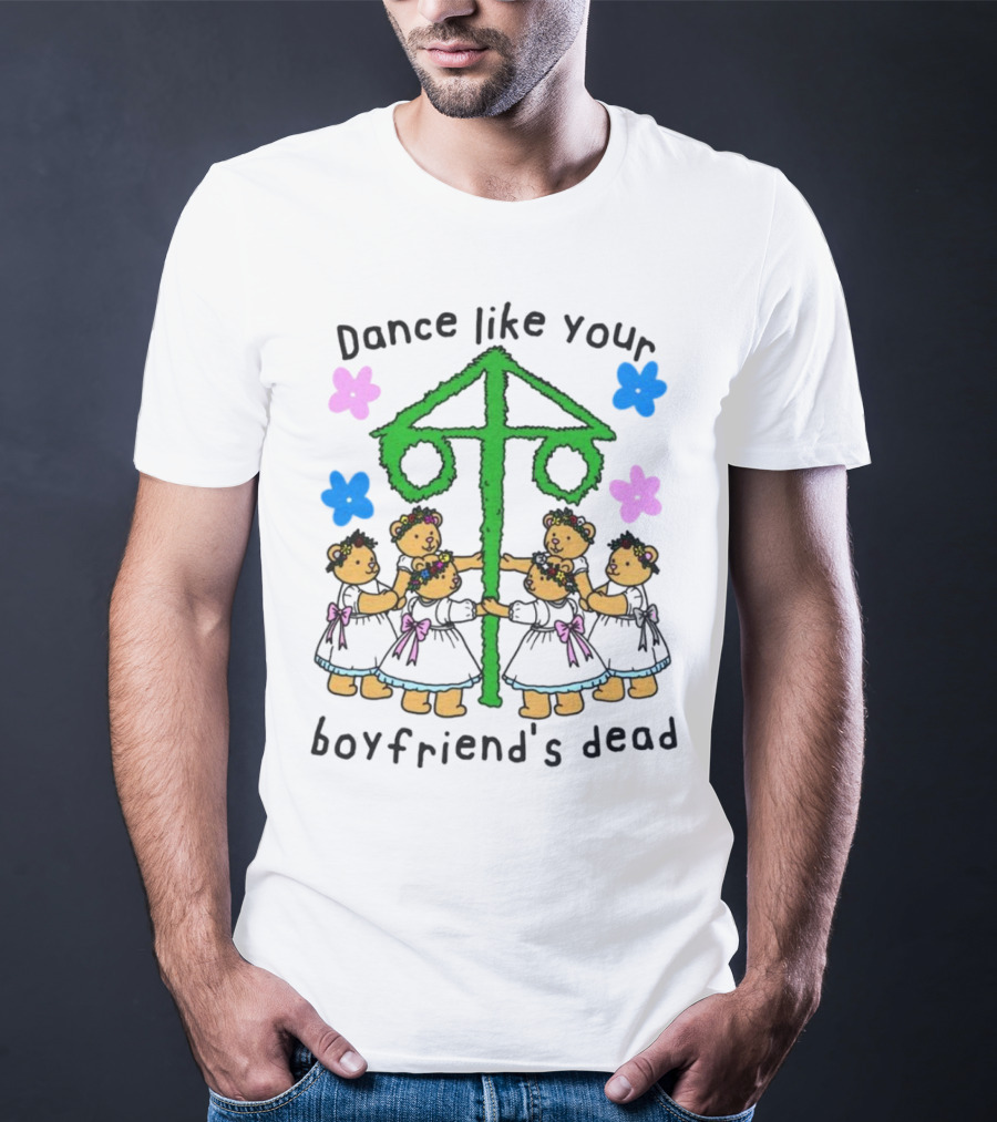 Bear Dance Like Your Boyfriend’s Dead Floral Circle T-Shirt