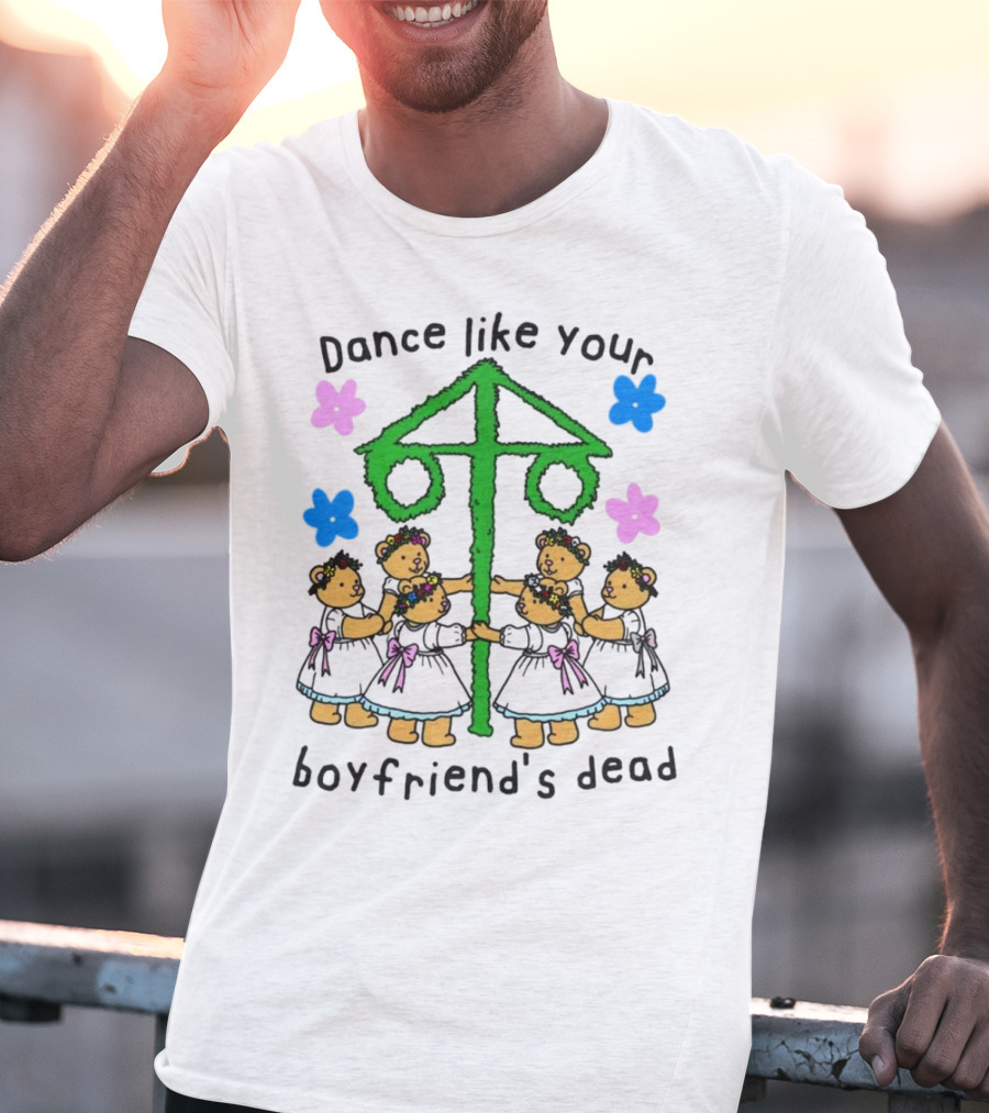 Bear Dance Like Your Boyfriend’s Dead Floral Circle T-Shirt