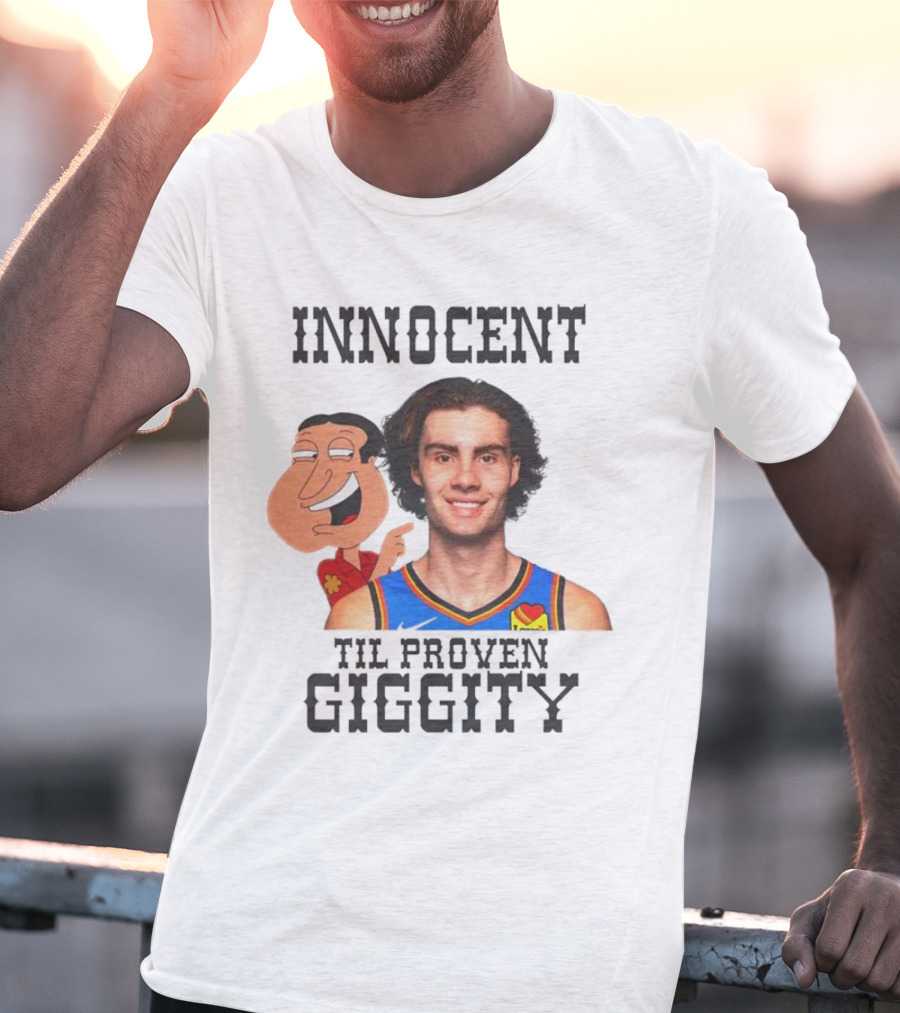 Innocent Til Proven Giggity Sports Jersey Family Guy Fusion T-Shirt