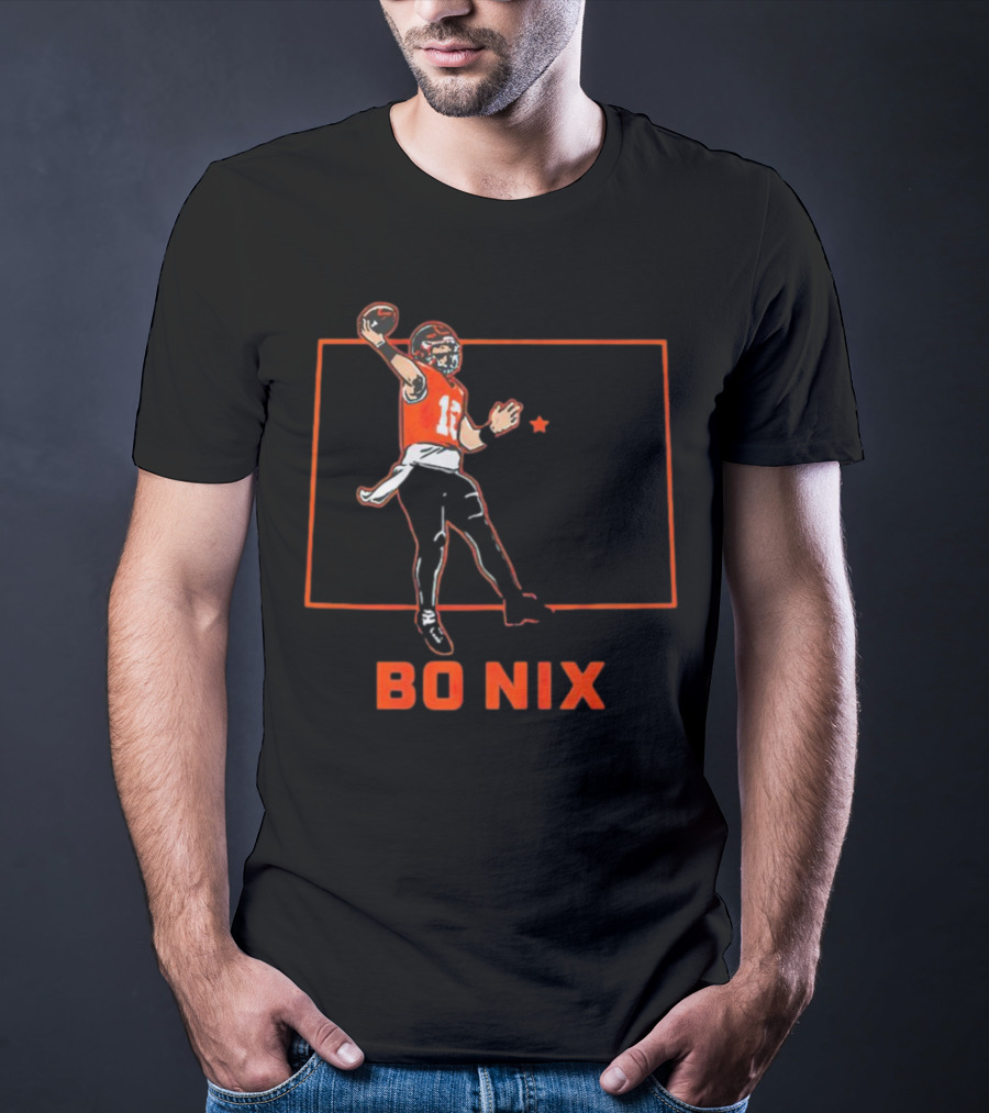 Bo Nix Football Star Player Denver Broncos T-Shirt