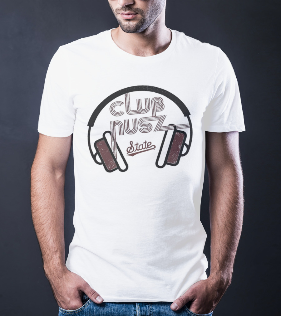 Mississippi State Club Nusz Headphones State T-Shirt