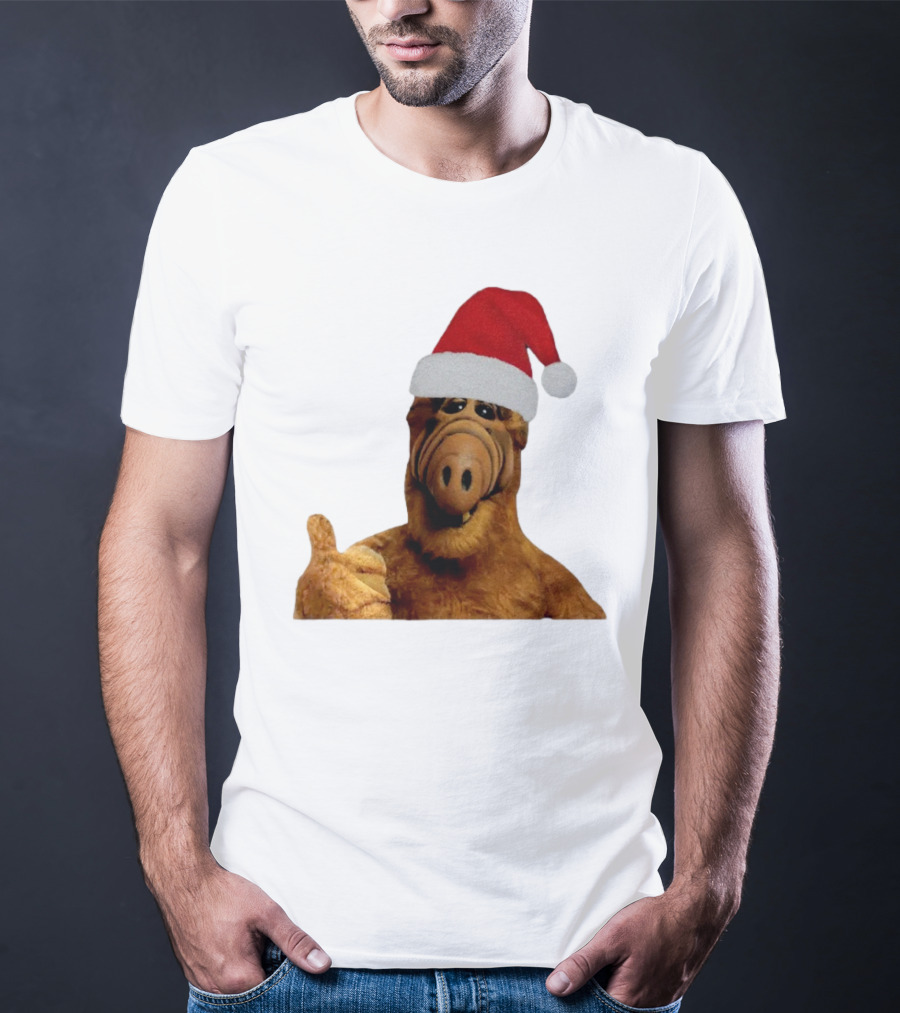 Alf Wearing Santa Hat Christmas Holiday T-Shirt