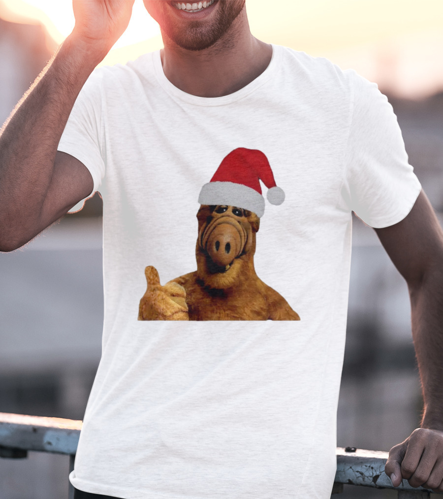 Alf Wearing Santa Hat Christmas Holiday T-Shirt