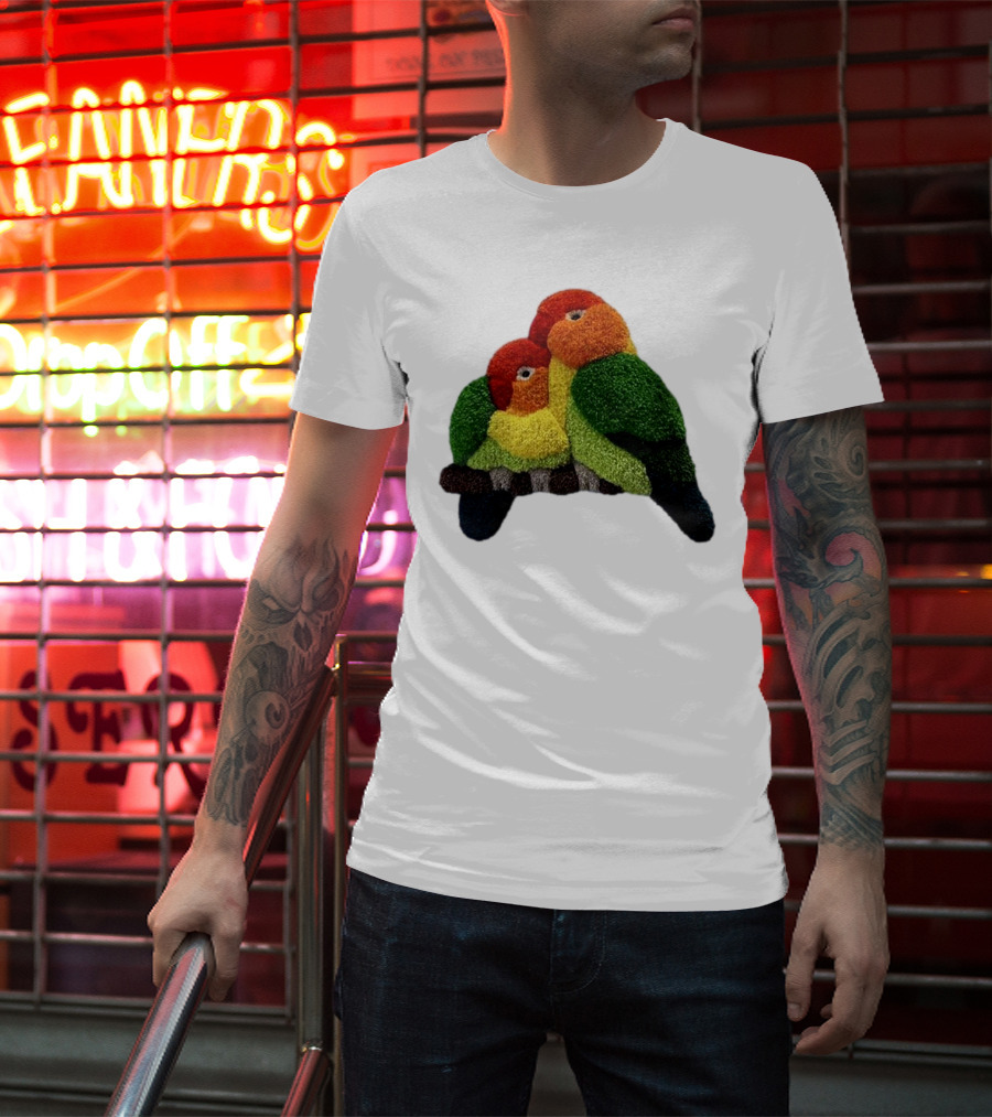 A Pair Of Lovely Parrots In Vibrant Cozy Colors T-Shirt