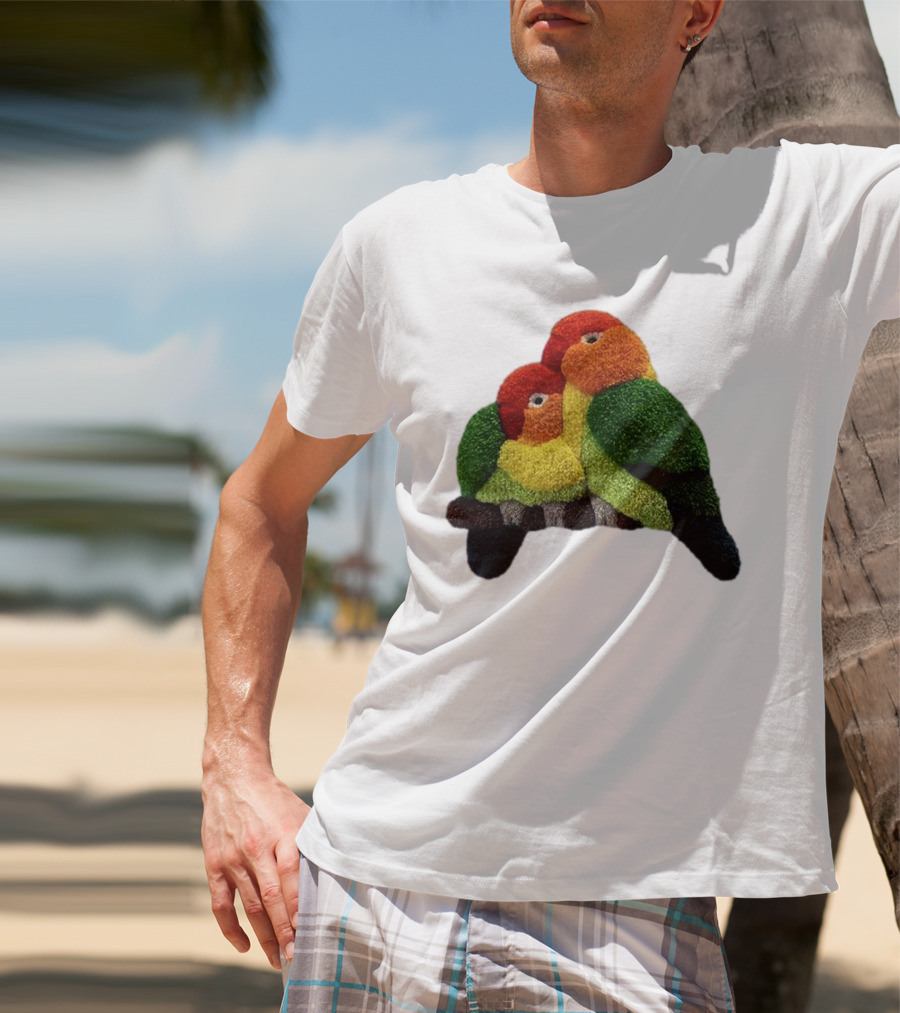 A Pair Of Lovely Parrots In Vibrant Cozy Colors T-Shirt