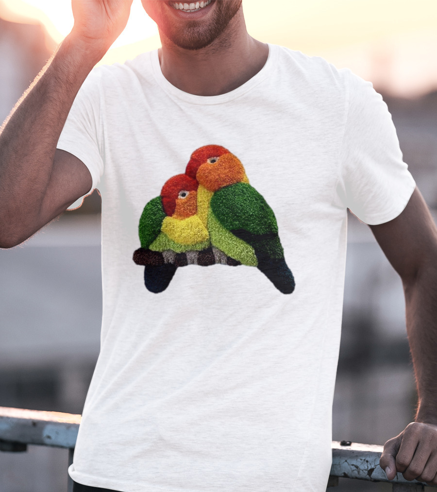 A Pair Of Lovely Parrots In Vibrant Cozy Colors T-Shirt