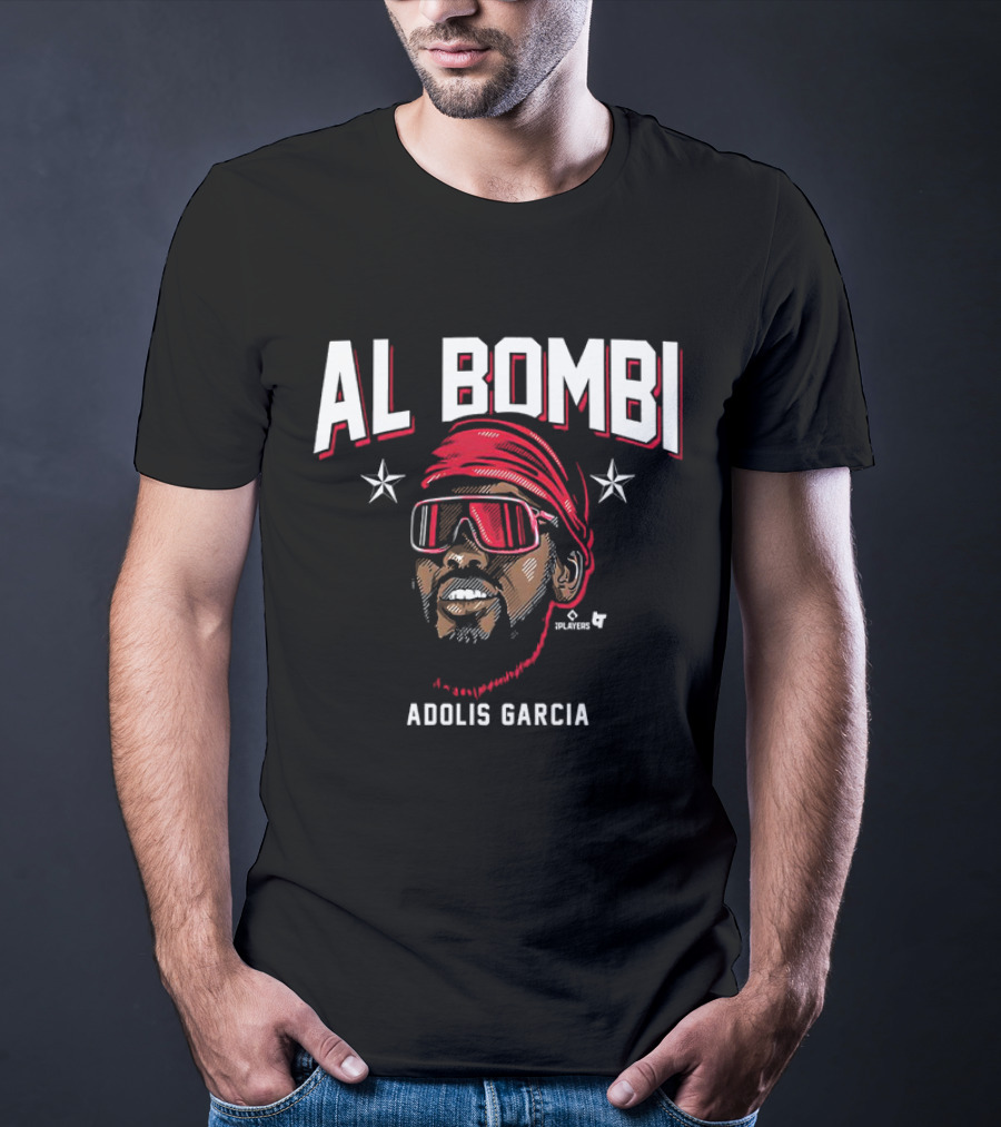 Adolis Garcia Al Bombi Players Shirt With Red Bandana And Sunglasses T-Shirt