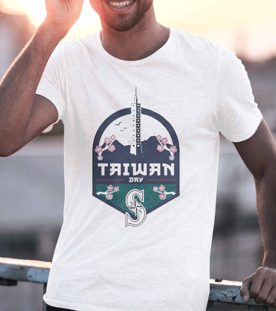 Taiwan Night Mariners Sakura Skyline T-Shirt