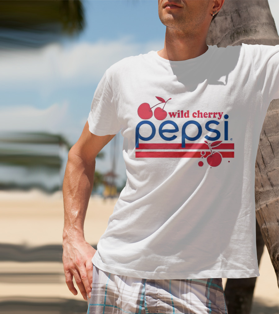 Pepsi Wild Cherry Retro Logo With Cherries T-Shirt