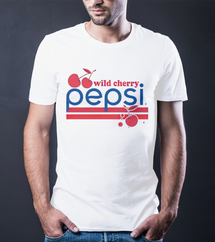 Pepsi Wild Cherry Retro Logo With Cherries T-Shirt
