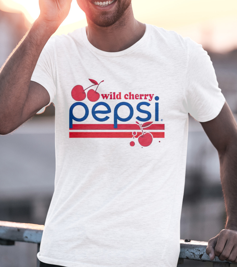 Pepsi Wild Cherry Retro Logo With Cherries T-Shirt