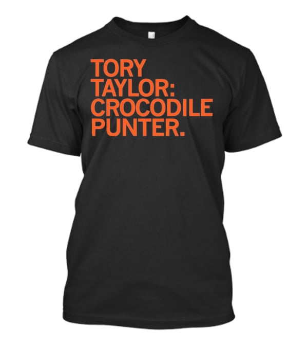 Tory Taylor Crocodile Punter Football Sports Fan Black T-Shirt
