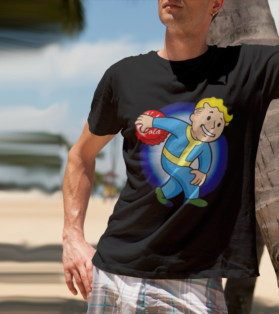 Vault Boy Nuka Cola Discobolus Pose T-Shirt