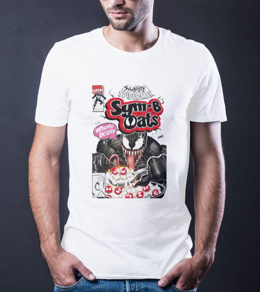 Venom Symbiote Spider-Man Sym-B Oats Whole Brain Breakfast Cereal T-Shirt