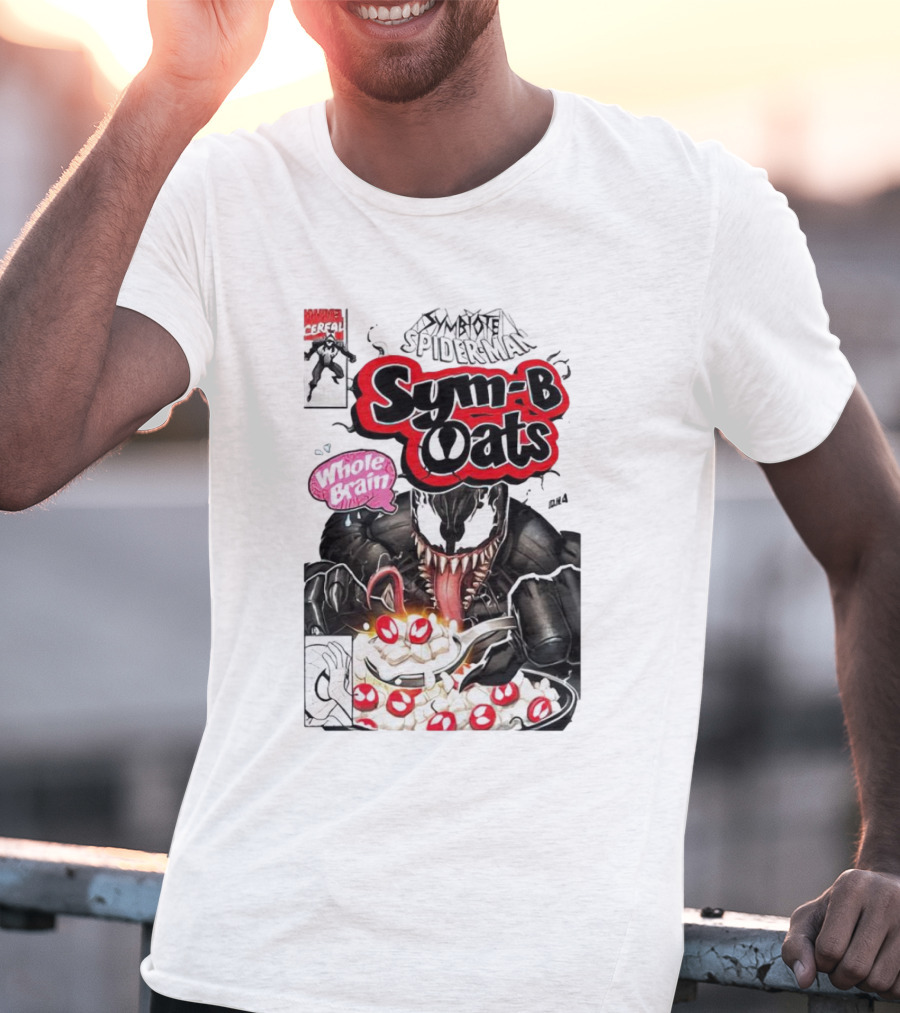 Venom Symbiote Spider-Man Sym-B Oats Whole Brain Breakfast Cereal T-Shirt