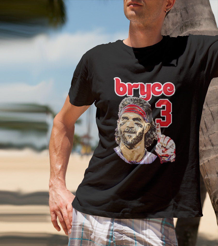 Bryce Harper 3 Finger Pose Fan T-Shirt