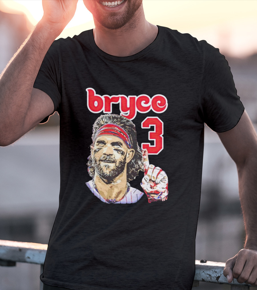 Bryce Harper 3 Finger Pose Fan T-Shirt