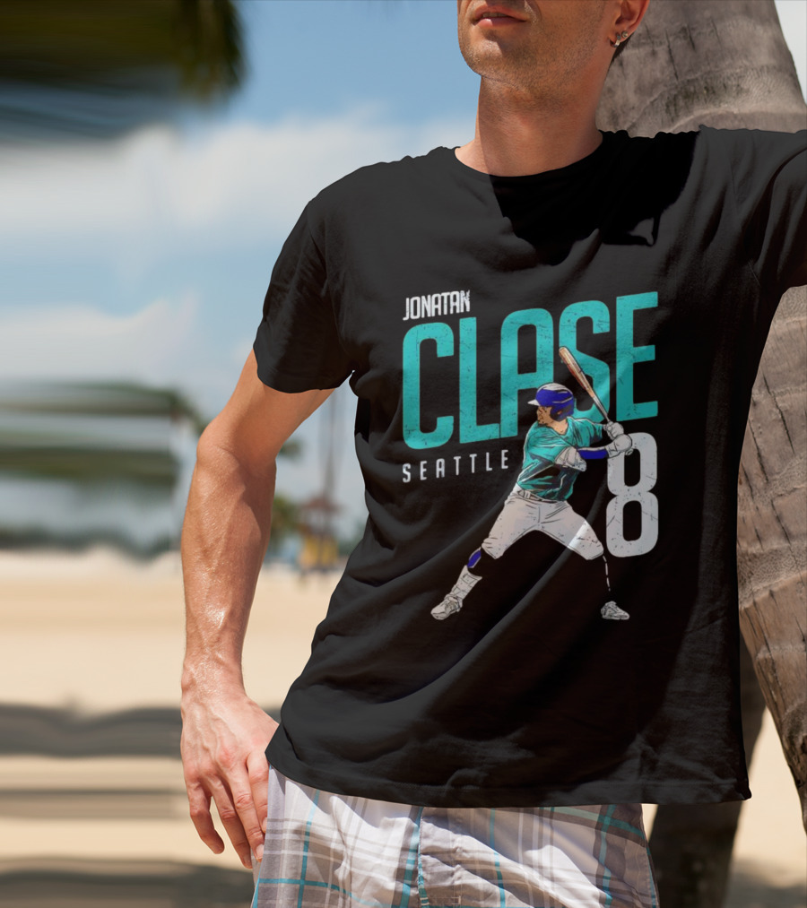 Jonatan Clase Seattle #8 MLBPA Player T-Shirt