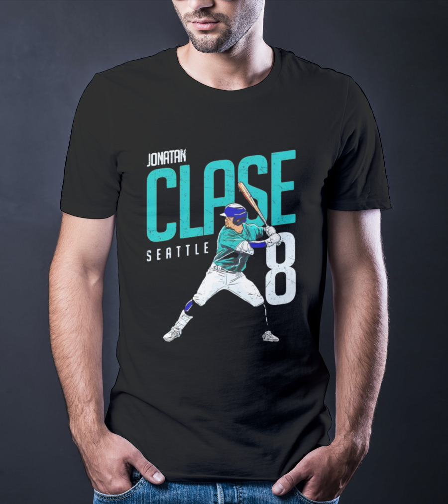 Jonatan Clase Seattle #8 MLBPA Player T-Shirt