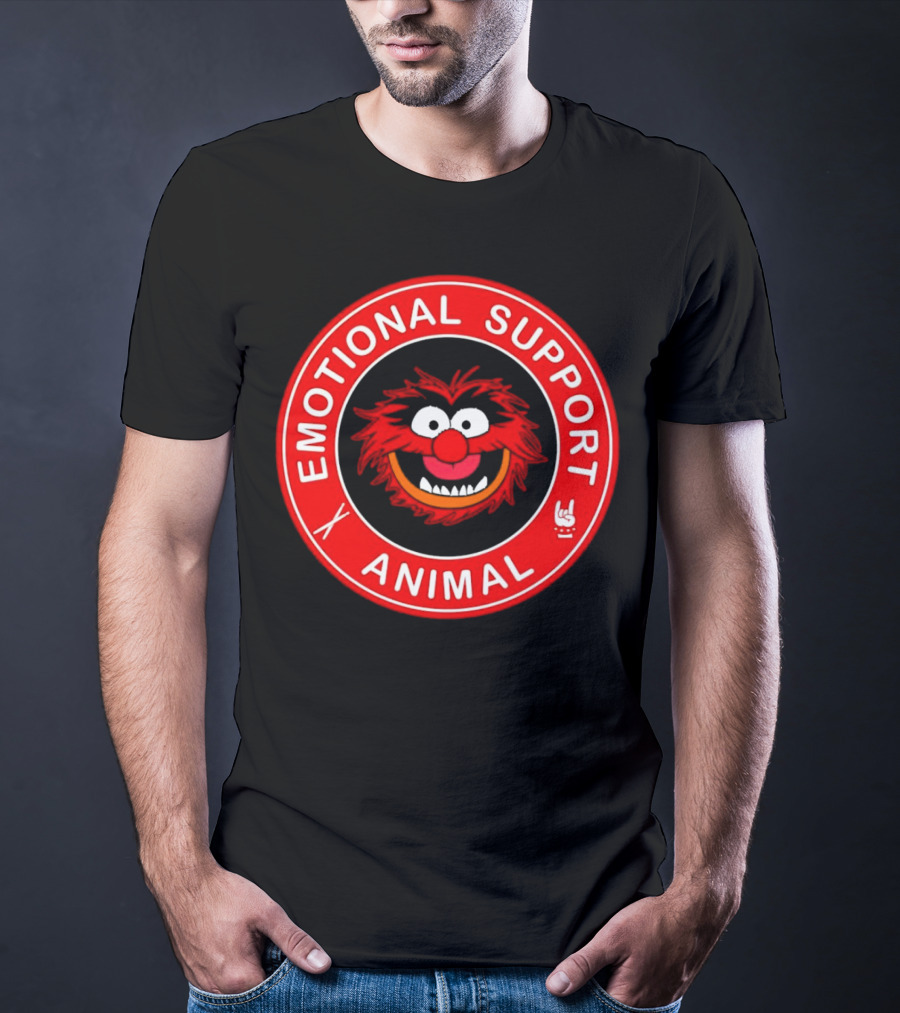 Emotional Support Animal Muppets Face Circle T-Shirt