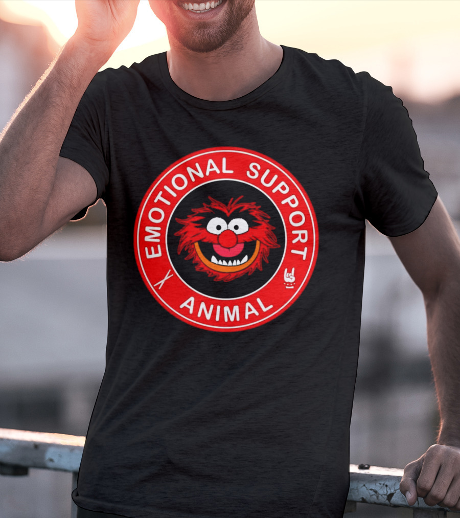 Emotional Support Animal Muppets Face Circle T-Shirt