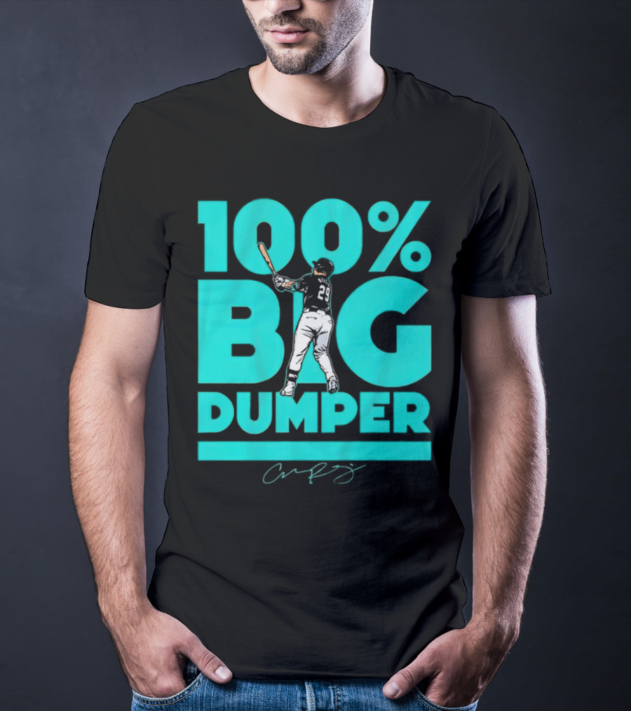 100% Big Dumper Player 29 Baseball Signature T-Shirt