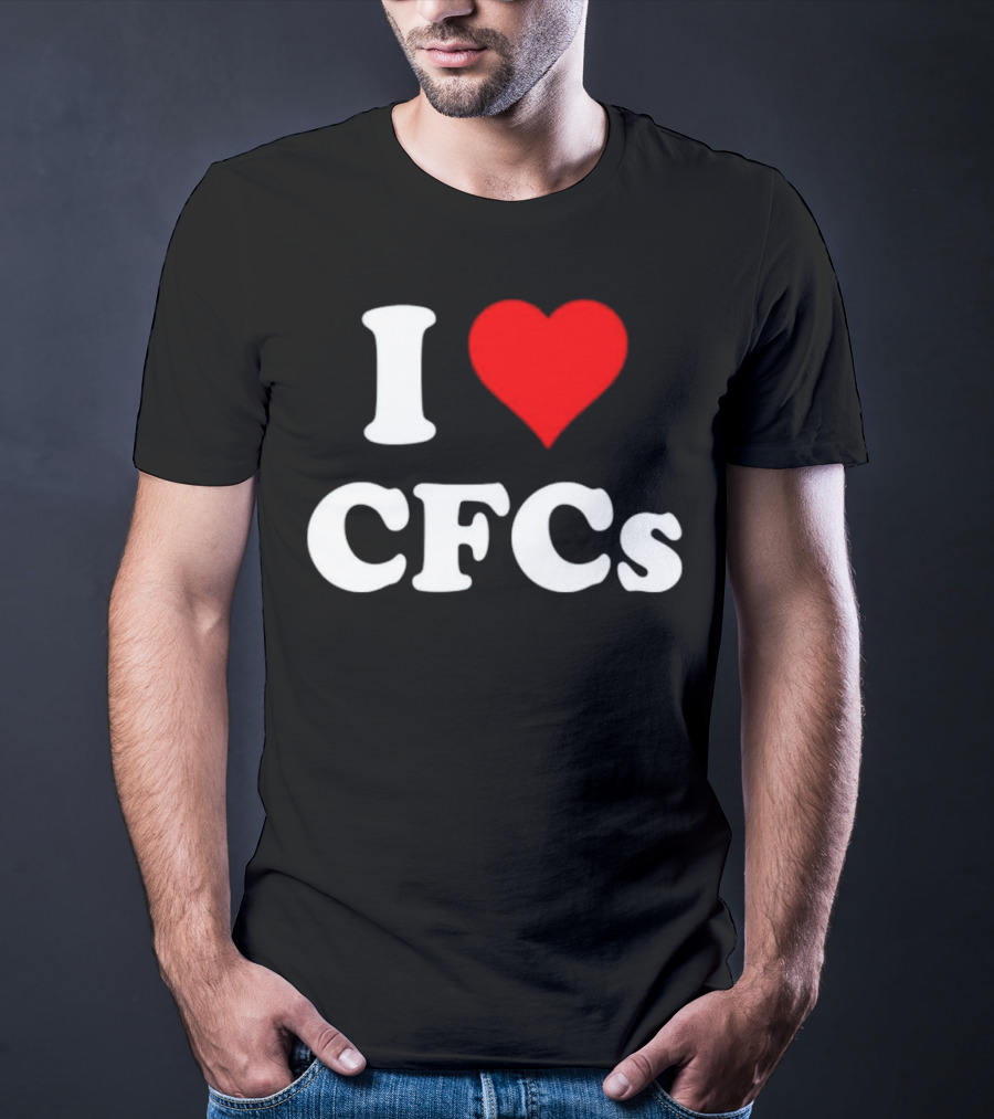 I Heart CFCs Retro-Style Bold Text And Red Heart T-Shirt